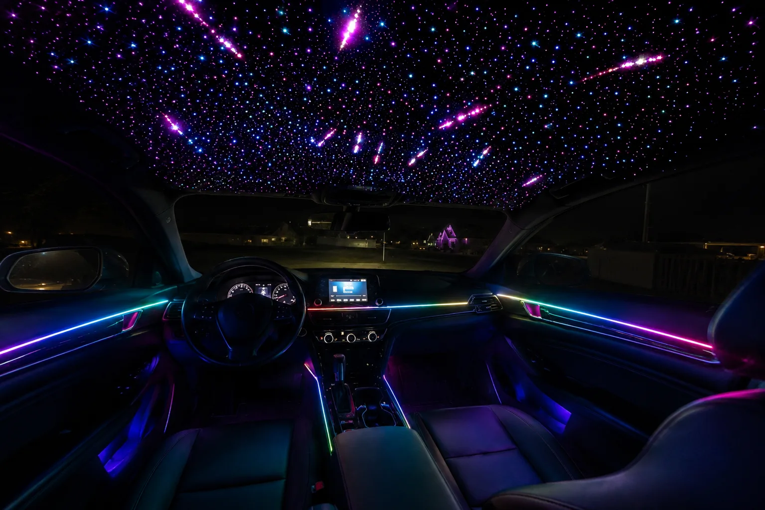 Starlight + Ambient Bundle — custom vehicle interior ambient lighting installation