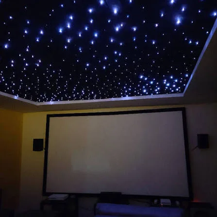 Fiber-optic starlight ceiling panel shown from below