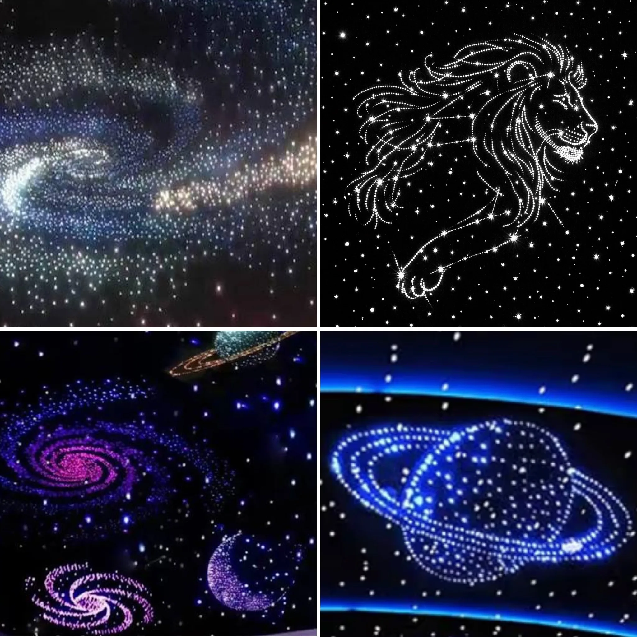 Starlight ceiling image with a constellation-style design