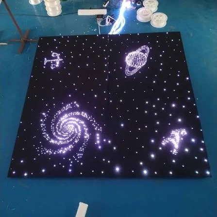 Custom fiber-optic kids room starlight panel with galaxy, Saturn, and constellation designs